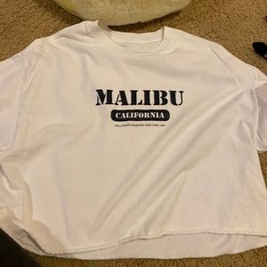 Malibu California oversized cropped T-shirt